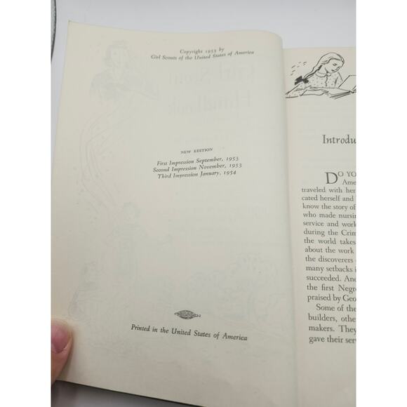 Vintage 1953 Girl Scout Handbook Intermediate Program 1954 Printing Hardcover - Picture 7 of 8